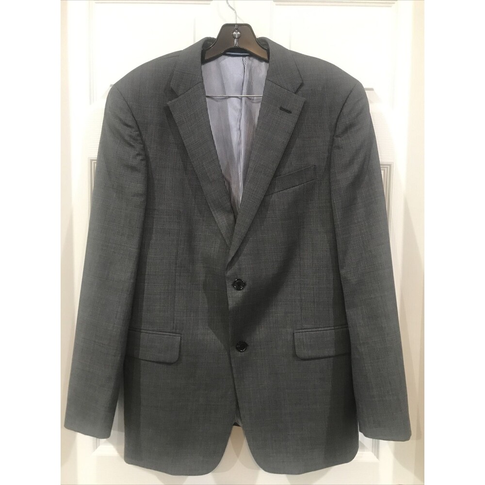 Tommy Hilfiger 40R Sport Coat Blazer Jacket Gray Wool Two Button Double Vented